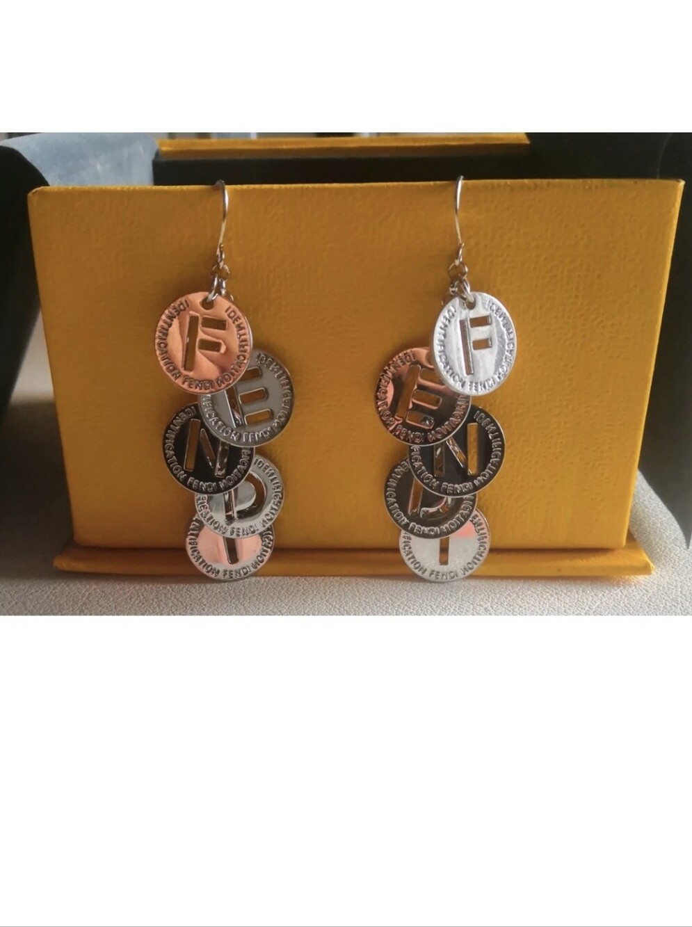 Authentic FENDI Letter Earrings